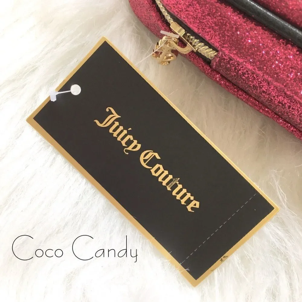 🆕Juicy Couture Logo Pink Cosmetic Case